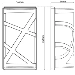 Applique murale exterieure PRALINE 26,7 cm metal plastique anthracite style moderne dimensions 14,6 x 9,8 cm douille E27