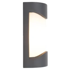 Applique murale exterieure PRALINE 25 cm metal plastique anthracite style moderne dimensions 11 x 8,8 cm douille E27