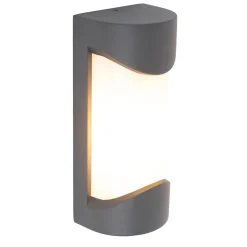 Applique murale exterieure PRALINE 25 cm metal plastique anthracite style moderne dimensions 11 x 8,8 cm douille E27