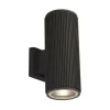 Applique murale exterieur, 2 lumieres, acier inoxydable, noir ,