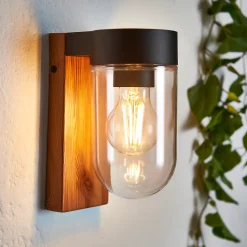 Applique murale extérieur Lovage effet bois E27 IP44 10W GoodHome
