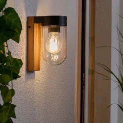 Applique murale extérieur Lovage effet bois E27 IP44 10W GoodHome