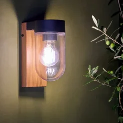 Applique murale extérieur Lovage effet bois E27 IP44 10W GoodHome