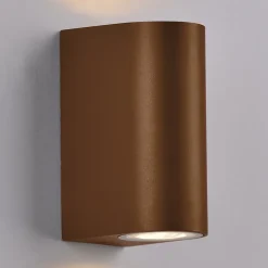 Applique murale extérieur Wiiliam Up&Down marron rouille IP44 GU10 35W Corep