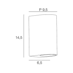 Applique murale extérieur Wiiliam Up&Down marron rouille IP44 GU10 35W Corep
