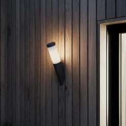 Applique murale extérieur LED Hollis noir E27 15W IP44