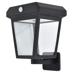 Applique murale extérieur à énergie solaire Piceo 800lm 10W IP44 blanc froid l.15,4 x H.19,4 cm GoodHome noir