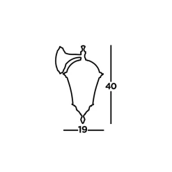 Applique murale extérieur, 1 lumière, aluminium , brun