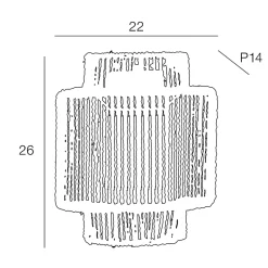 Applique murale extérieur Cancun Little Garden E27 15W IP44 H.26 x P.14 cm