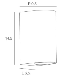 Applique murale extérieur Wiiliam Up&Down gris beton IP44 GU10 35W Corep