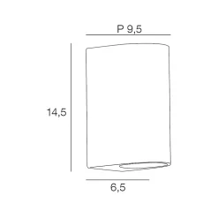 Applique murale extérieur Wiiliam Up&Down gris beton IP44 GU10 35W Corep