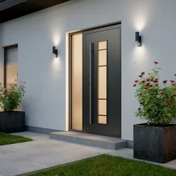 Applique murale extérieur à détecteur de mouvement Tongoa gris GU10 25W IP44 Goodhome