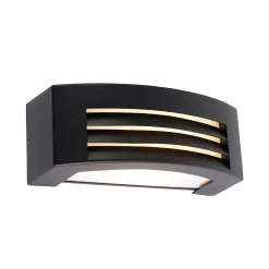 Applique murale extérieure intelligente noire IP44 avec Wifi A60 - Hurricane