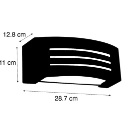 Applique murale extérieure intelligente noire IP44 avec Wifi A60 - Hurricane