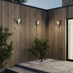 Applique murale extérieure LED integrée Gambell 1600lm 10W IP44 gris anthracite GoodHome