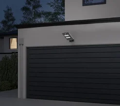 Applique murale extérieure LED intégrée solaire Anaheim noir 1000lm IP44 Goodhome