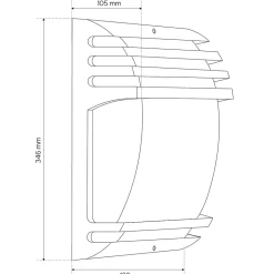 Applique murale extérieure IP44 E27 noire Zofin applique extérieure luminaire mural extérieur lampe murale extérieure