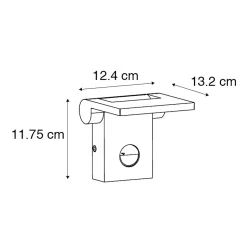 Applique murale extérieure anthracite avec LED IP54 et détecteur de mouvement - Zane