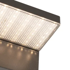 Applique murale extérieure gris foncé avec LED et lumière tamisable sur énergie solaire - Sunnie