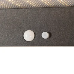 Applique murale extérieure gris foncé avec LED et lumière tamisable sur énergie solaire - Sunnie