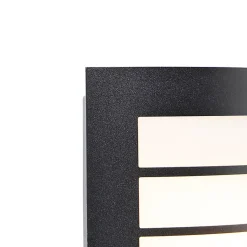 Applique murale extérieure noire IP44 avec capteur crépusculaire - Miro