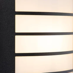 Applique murale extérieure noire IP44 avec capteur crépusculaire - Miro