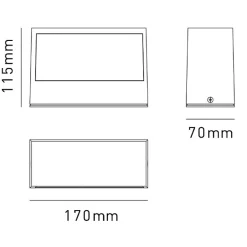 Applique Murale Extérieure Anthracite - Gamme Valencia