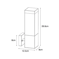 Applique murale extérieure moderne brun rouille IP44 - Malios