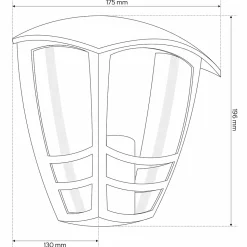 Applique murale extérieure IP44 E27 noire Imma Black W applique extérieure luminaire mural extérieur lampe murale extérieure