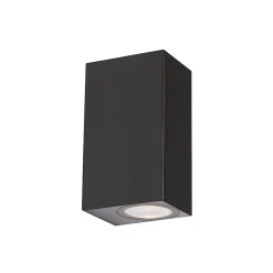 Applique murale extérieure moderne en plastique noir 2 lumières - Baleno