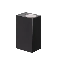 Applique murale extérieure moderne en plastique noir 2 lumières - Baleno