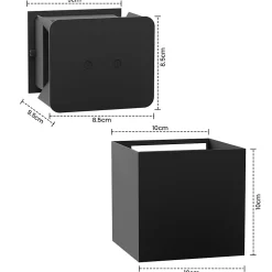 Applique Murale Extérieure Ip65 Étanche Haut Et Bas Faisceau Lumineux Réglable 3w