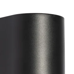 Applique murale extérieure moderne en plastique noir ovale - Baleno
