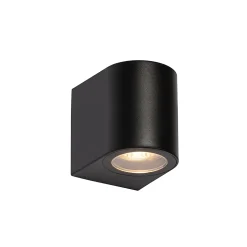 Applique murale extérieure moderne en plastique noir ovale - Baleno