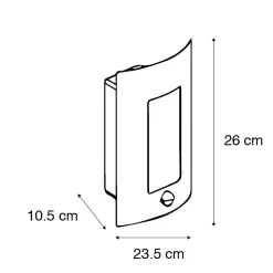 Applique murale extérieure moderne brun rouille IP44 - Emmerald Classic