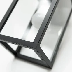 Applique murale extérieure en verre IP44 E27 noire Gaia T Black applique extérieure luminaire mural extérieur lampe murale