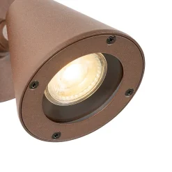 Applique murale extérieure moderne brun rouille IP44 orientable - Ciara