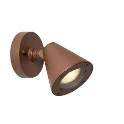 Applique murale extérieure moderne brun rouille IP44 orientable - Ciara