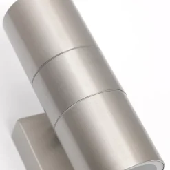 Applique murale extérieure en acier 2 lumières IP44 avec détecteur de mouvement - Duo