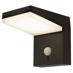 Applique murale extérieure solaire LED intégrée à détection Tomman 650 lm IP44 noir GoodHome