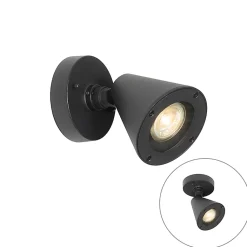 Applique murale extérieure moderne noire IP44 orientable - Ciara