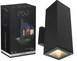 Applique murale extérieure IP44 2xGU10 noire Wamba applique extérieure luminaire mural extérieur lampe murale extérieure
