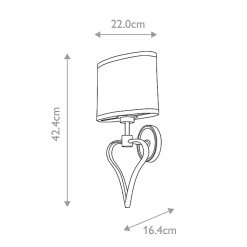 Applique murale Falmouth 2 lumières - Chrome poli