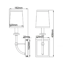 Applique murale Felixstowe 1 lumière