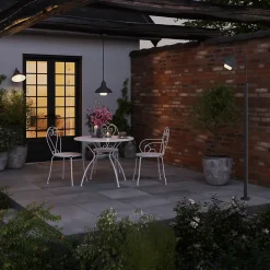 Applique murale Ferdie E27 25W IP44 GoodHome gris anthracite