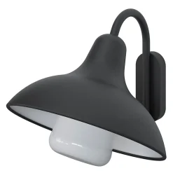 Applique murale Ferdie E27 25W IP44 GoodHome gris anthracite