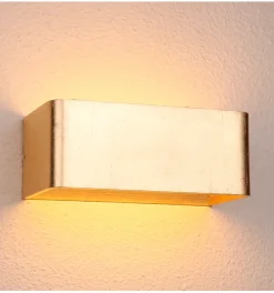 Applique murale feuille d'or LED - 20 cm - Quadra