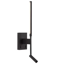 Applique murale FINAN en aluminium avec LED intégré - Noir - Lucide