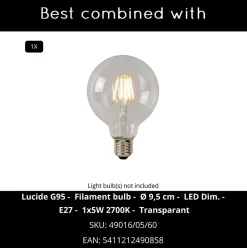 Applique murale FIX en bois avec 1xE27 - Blanc - Lucide