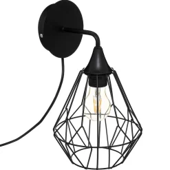 Applique murale Flave - métal et cuivre - noir - D19 cm - Atmosphera